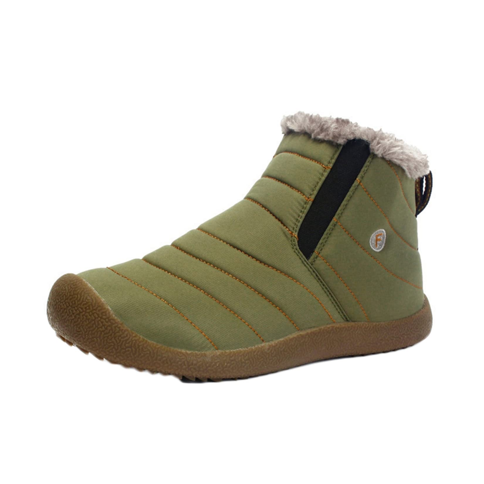 Men's Winter Warm Ankle Boots - Plush Lined Slip-On Snow Boots for Outdoor Walking & Daily Wear | Waterproof High Top Casual Shoes for Cold Weather Hiking & Snow Activities