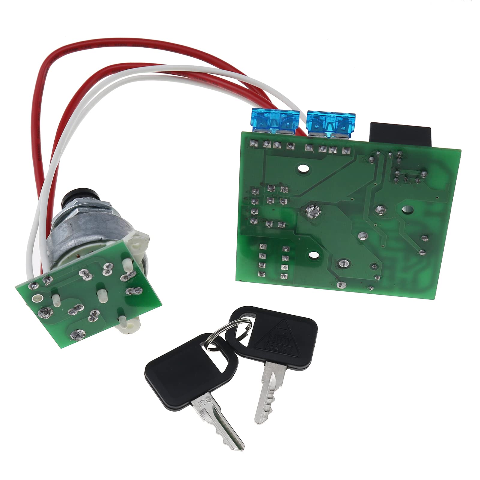 ZTUOAUMA Ignition Switch Starter Module Set with 2 Keys - Compatible with John Deere 325 335 345 Garden Tractors (Serial # Below 070000) - Replacement Part #AM124137 AM119999 - Perfect for Lawn Mower & Tractor Maintenance & Repair