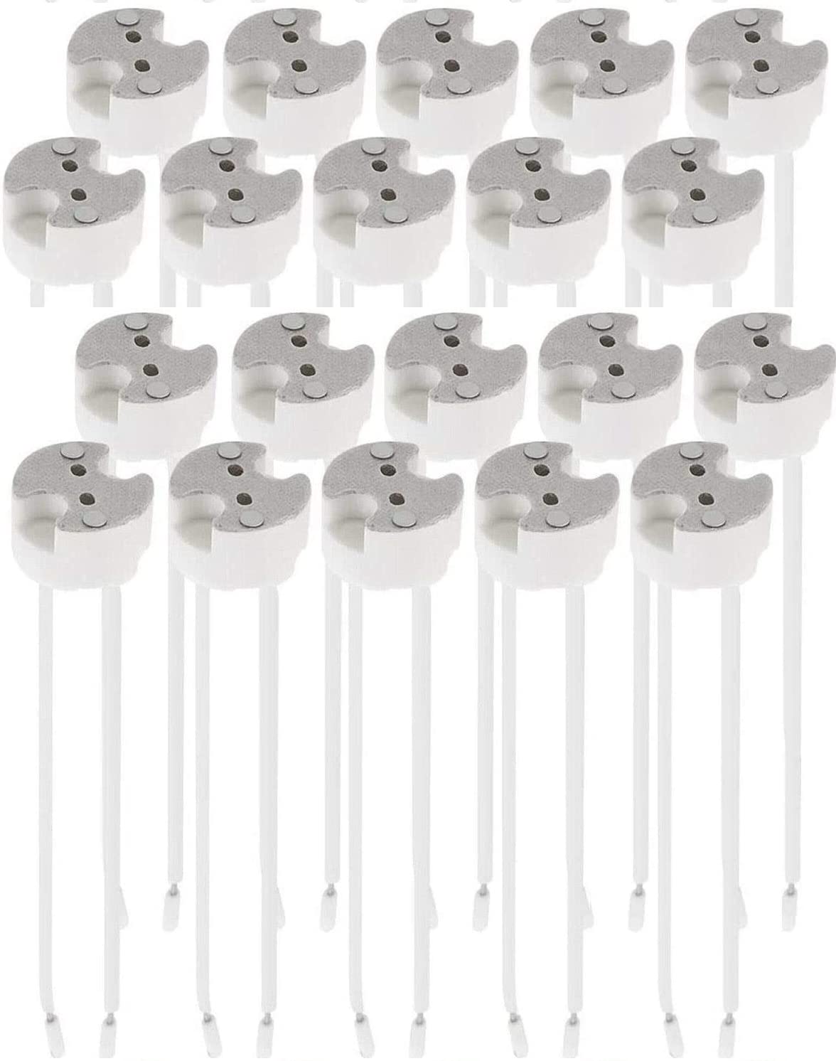 Bioluz 20 Pack LED MR16 Socket Adapter - Compatible with MR11, G4, GU5.3 Bulbs (Pack of 20) - Perfect for Recessed Lighting, Track Lighting, and Landscape Lighting
