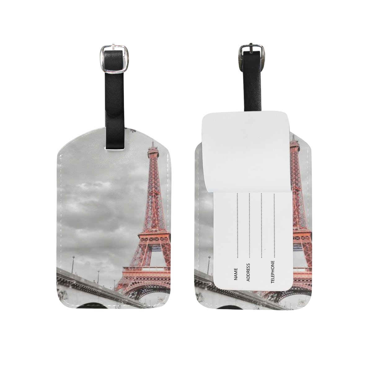 Durable JSTEL Luggage Tags for Suitcases - Waterproof Travel ID Labels with Privacy Cover - Perfect for Airports, Cruises & Business Trips