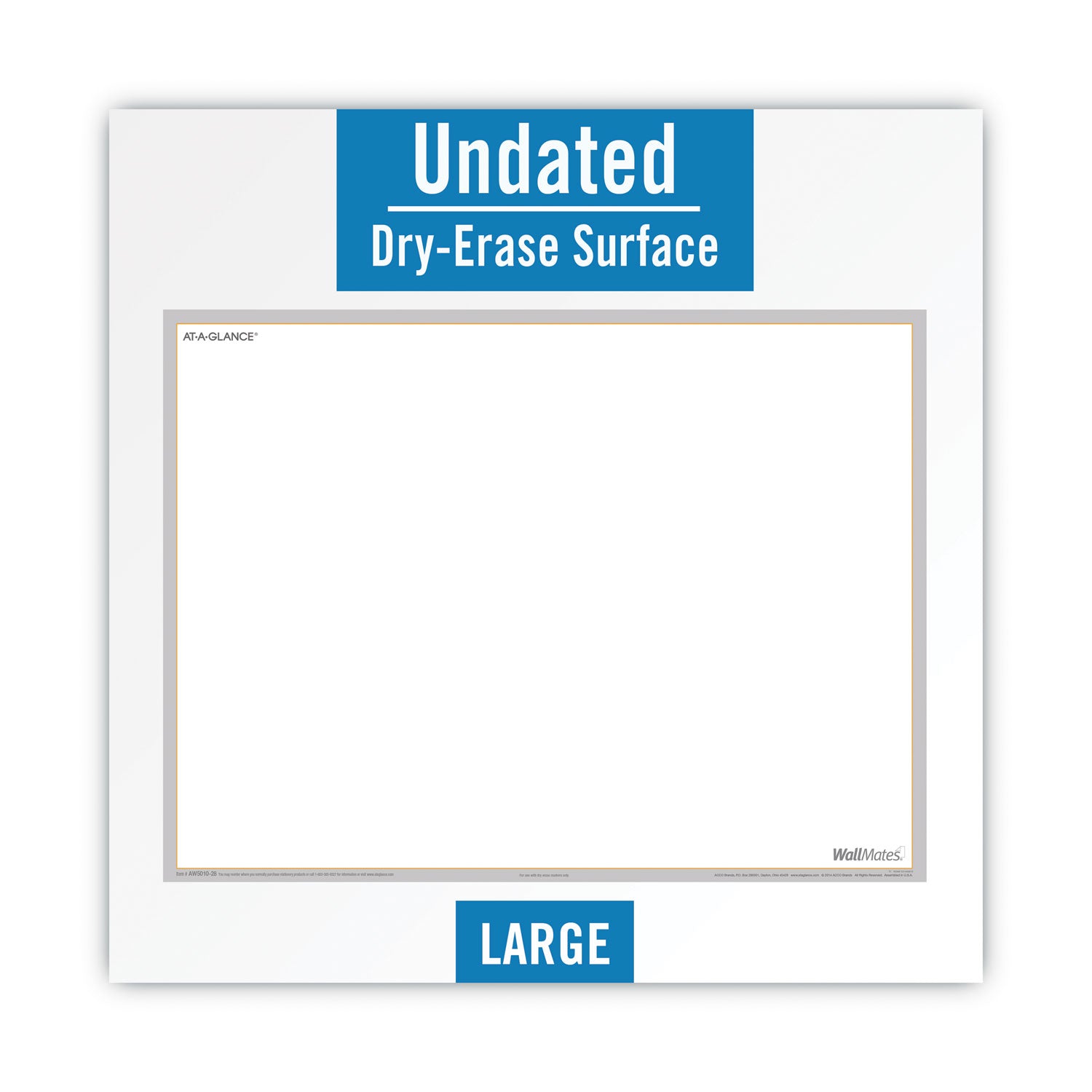 AT A GLANCE® Wallmates Self-Adhesive Dry Erase Board - 36