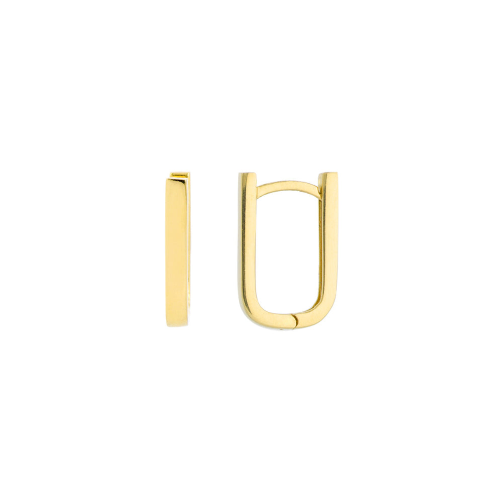 14K Gold Thin Paper Clip Hoop Earrings for Women - Minimalist Dainty Everyday Jewelry - Perfect for Office, Date Night & Gifts