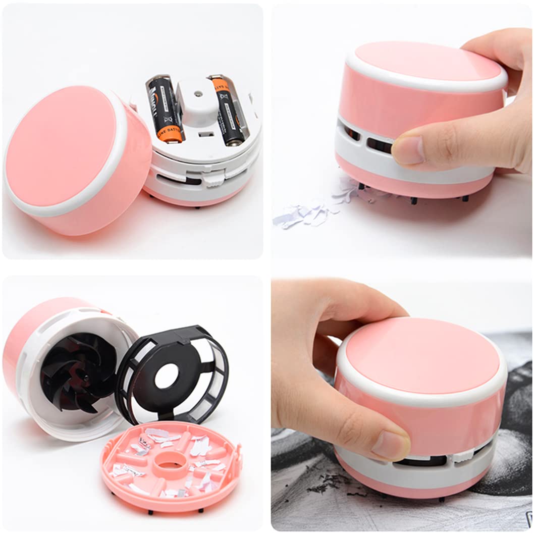 Mini Cordless Handheld Vacuum Cleaner for Keyboard, Desk & Home - Portable USB Desktop Dust Sweeper for Office, School, Computer & Car - Compact Rolin Roly Vacuum for Crumbs, Pet Hair & Small Debris Cleaning