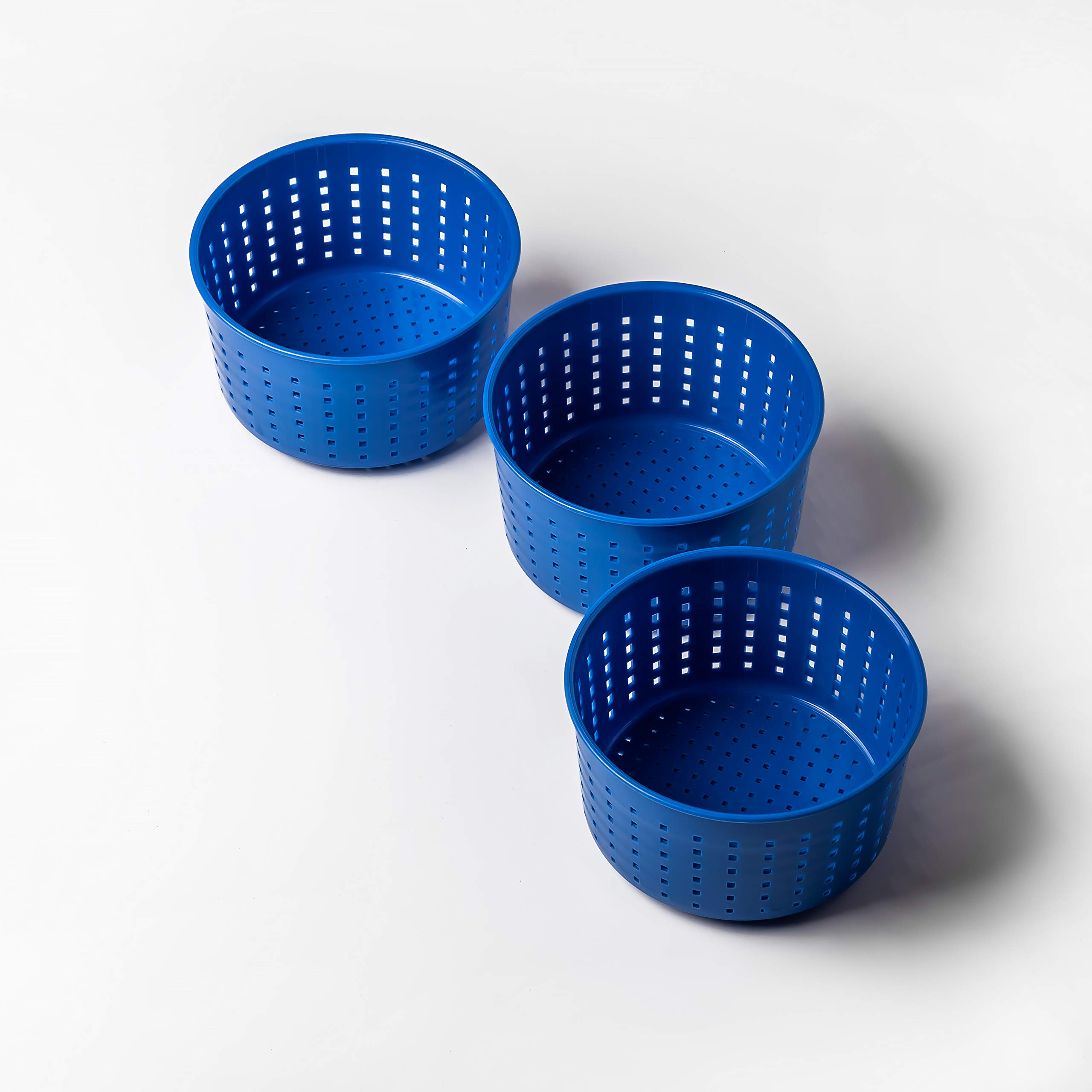 Premium Cheese Making Kit - 3-Piece Set with Cheese Molds, Cheesecloth & Press for Hard Cheese, Ricotta (0.5L/1.1lbs/0.14gal, Blue) | DIY Home Cheese Making Supplies for Beginners & Artisans | Perfect for Mozzarella, Cheddar & Goat Cheese Preparation