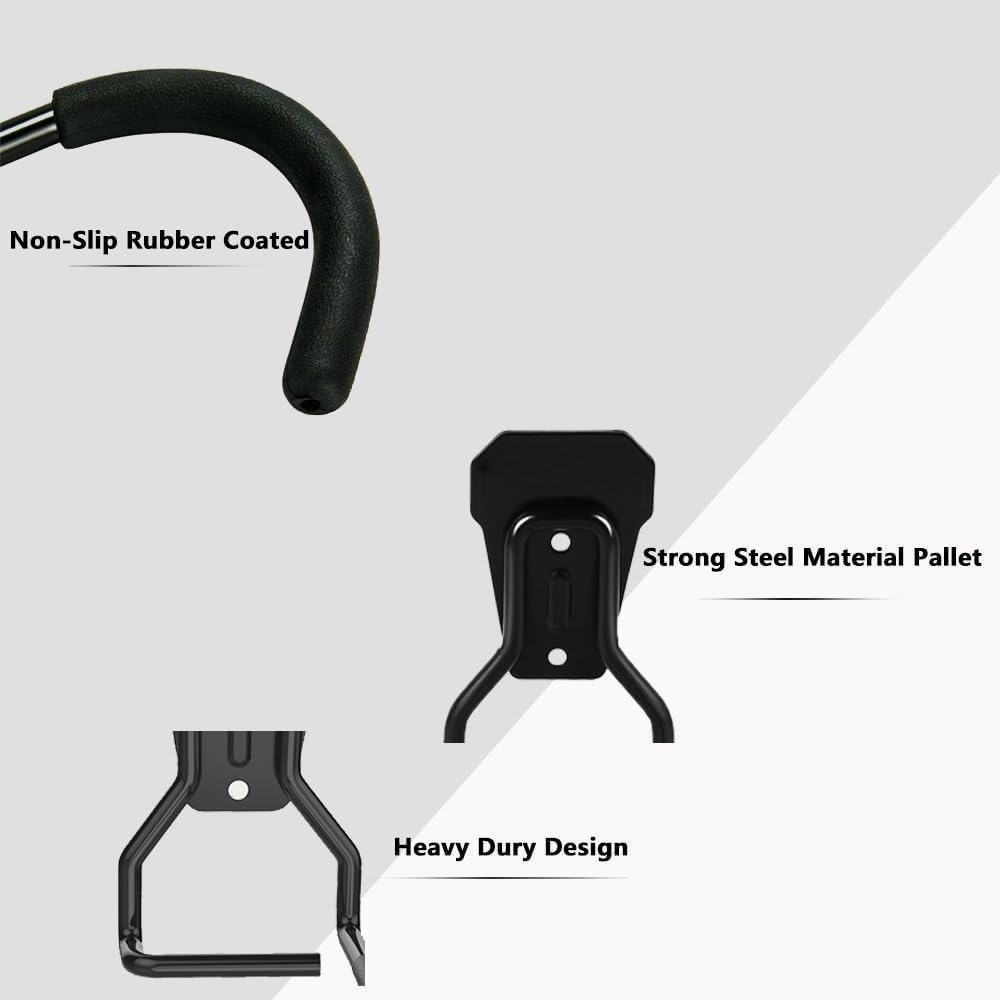 **Tiaoifaer 2-Pack Heavy Duty Iron Bike Wall Hanger - L-Shaped Vertical Bicycle Storage Rack for Garage & Home - Space-Saving Bike Mount Accessories (Black) - Perfect for Small Spaces & Apartment Storage**