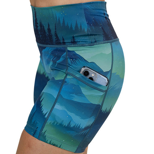 Men's & Women's Aurora Borealis Print Shorts - Trendy Casual Summer Shorts for Beach, Gym, and Outdoor Activities