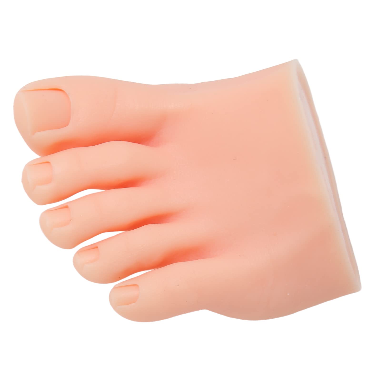 Professional Soft Silicone Prosthetic Foot Model for Nail Art Training - Flexible Practice Foot for Manicurists (Left Foot, Light Skin Tone) | Perfect for Salon Practice, Nail Tech School & Home Use