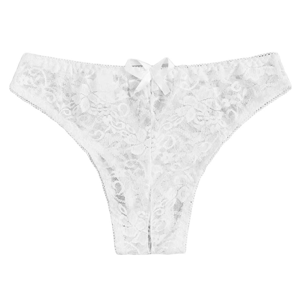 Sexy Women's Lace Underwear - Hollow Out Lingerie Panties with Bowknot Design for Romantic Nights & Special Occasions