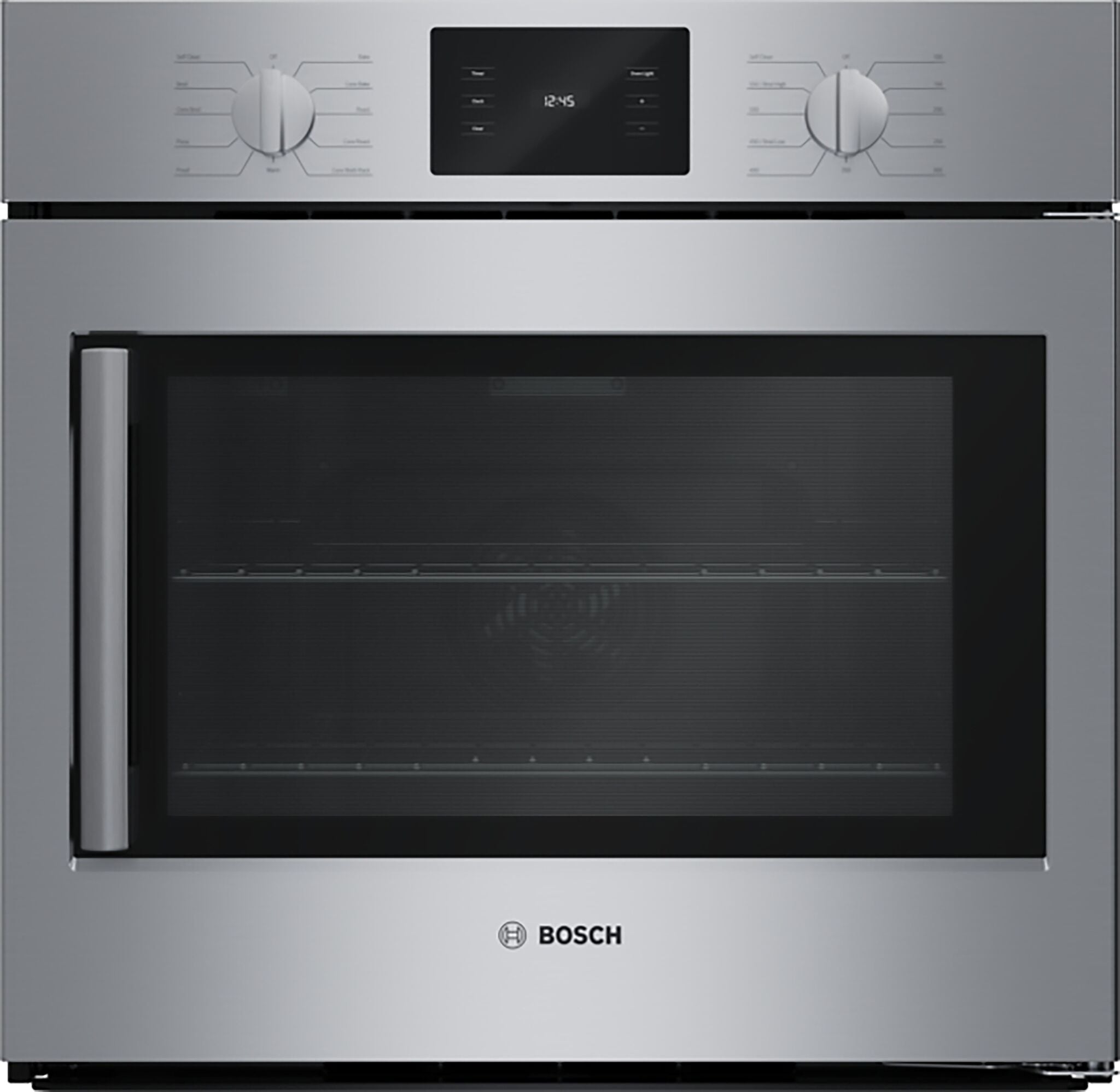 Bosch 500 Series 4.6 Cu. Ft. Stainless Steel Wall Oven HBL5455RUC - Built-in Electric Oven for Modern Kitchen Baking & Roasting
