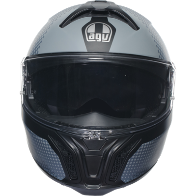 AGV Tourmodular Textour Motorcycle Helmet - Matt Black / Grey - Lightweight & Comfortable for Long Rides, Commuting & Adventure Touring