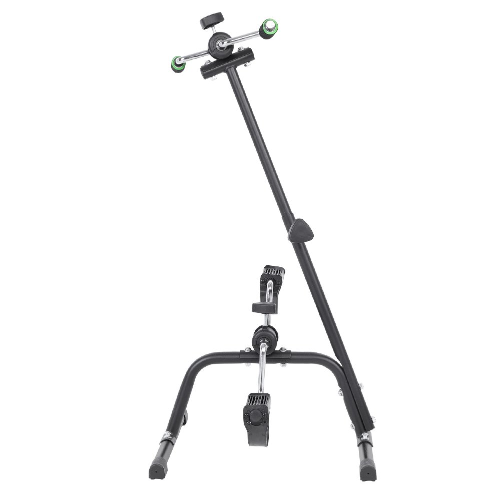 Heavy Duty Steel Pedal Exerciser - Adjustable Height & Resistance Stationary Bike for Arm & Leg Workout - Indoor Fitness Equipment for Seniors, Elderly & Sports Enthusiasts - Perfect for Home Gym, Physical Therapy & Low-Impact Exercise