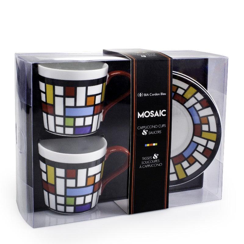 Premium BIA 7.5 Oz. Cappuccino Cup & Saucer Set - Elegant Porcelain Coffee Cups for Espresso, Latte & Tea - Perfect for Home, Cafe & Restaurant Use (Model 4320509AS)