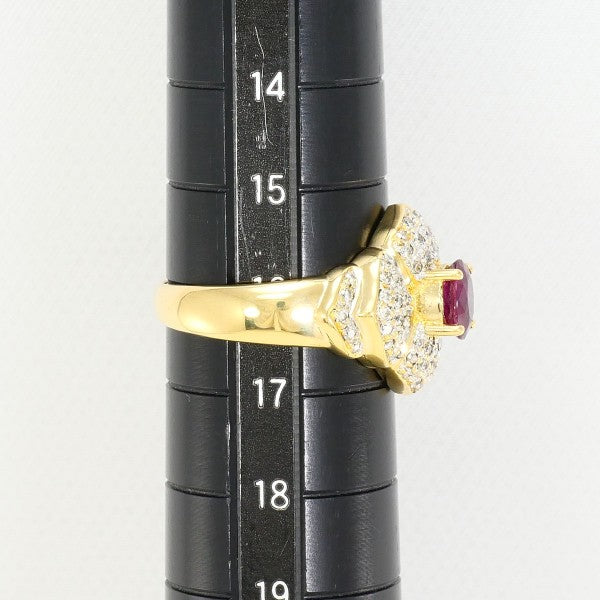 18K Yellow Gold & White Gold Ruby Diamond Ring for Women - Elegant Wedding, Engagement, Anniversary Gift for Her
