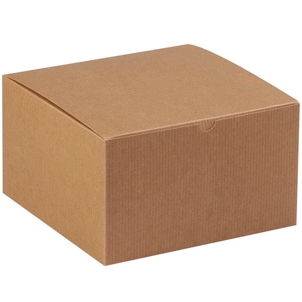 Aviditi 10x10x6 Inch Kraft Gift Boxes - Pack of 50 Easy Assembly Shipping Boxes for Holiday Presents, Birthday Gifts & Special Occasions | Perfect for Retail Packaging, Party Favors & Wedding Decorations