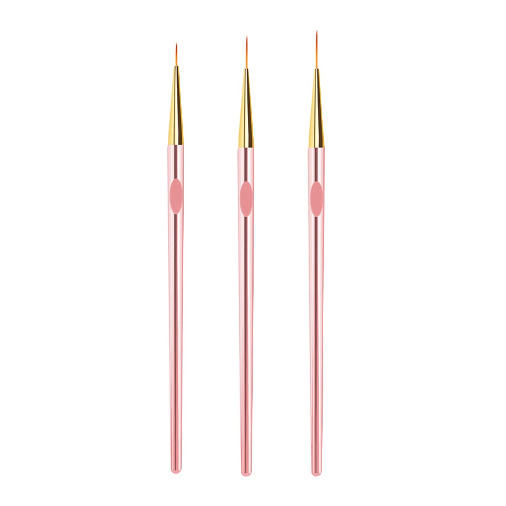 Professional Nail Art Brush Set - 3pcs Line Drawing Pen & Nail Painting Brushes for Salon, Home DIY Manicure - Perfect for Gel Polish, Acrylic Nails & Nail Art Designs