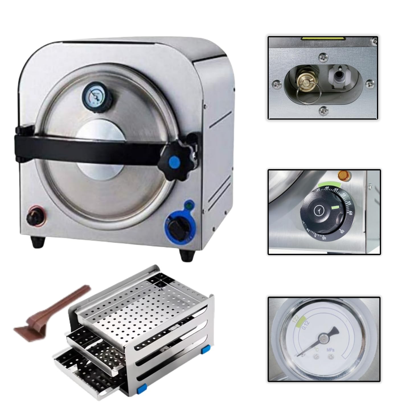 14L Autoclave Sterilizer Machine - 900W Steam Sterilizer for Dental Tools, Tattoo & Beauty Equipment | Professional Lab Autoclave for Clinics, Salons & Medical Use | Fast Sterilization for Safety & Hygiene