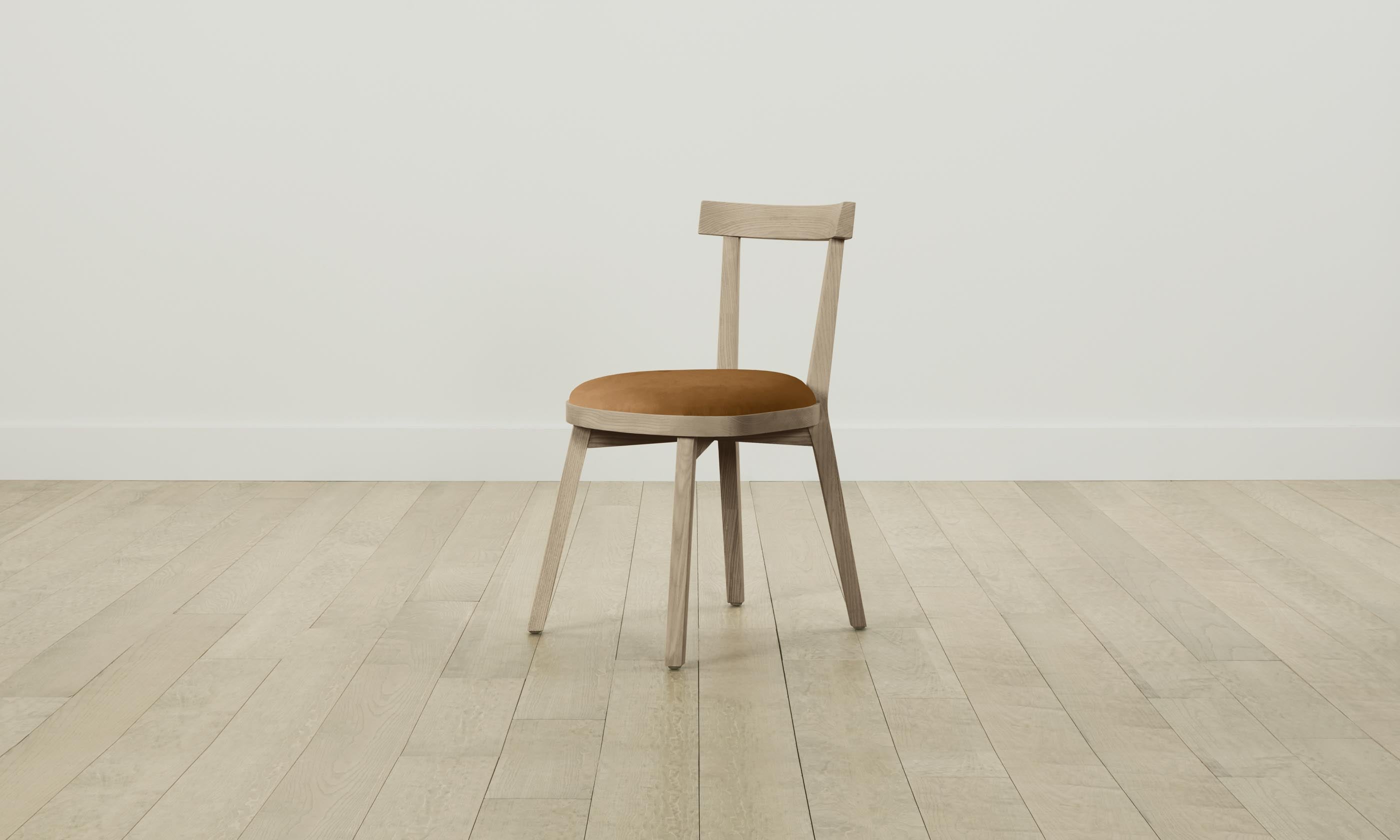 Premium Allen Dining Chair - Genuine Nubuck Leather Saddle Seat - Modern Comfort for Home Dining Room, Kitchen, and Office - Perfect for Entertaining Guests or Daily Family Meals