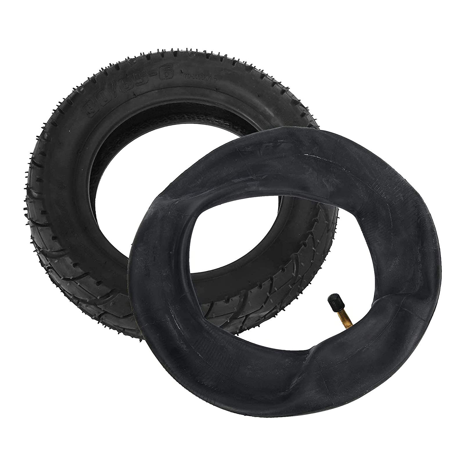 **80/65-6 Anti-Slip Inflatable Rubber Tire & Tube for Electric Scooter & Balance Bike – Replacement Wheels with Durable Tread for Commuting & Outdoor Riding**