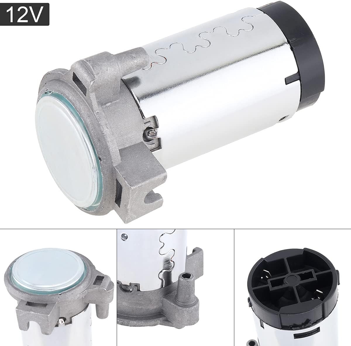 12V Universal Air Pump & Car Horn Compressor - Heavy Duty Silver Air Compressor for Trucks, Cars, Vans, SUVs | Perfect for Tire Inflation, Air Mattress, Sports Equipment & Emergency Roadside Use
