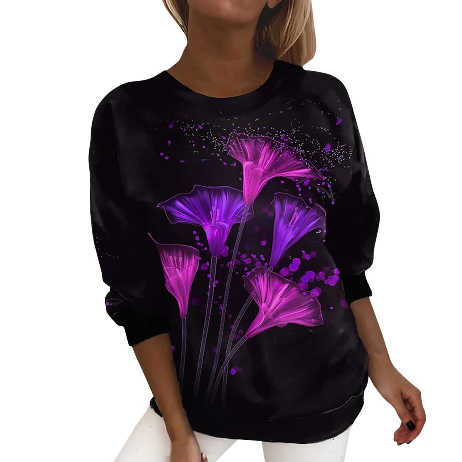 Women's Fashion Crop Tops & Long Sleeve T-Shirts - Casual Twist Knot Front Tunics & Blouses for Everyday Wear, Date Night & Office Outfits
