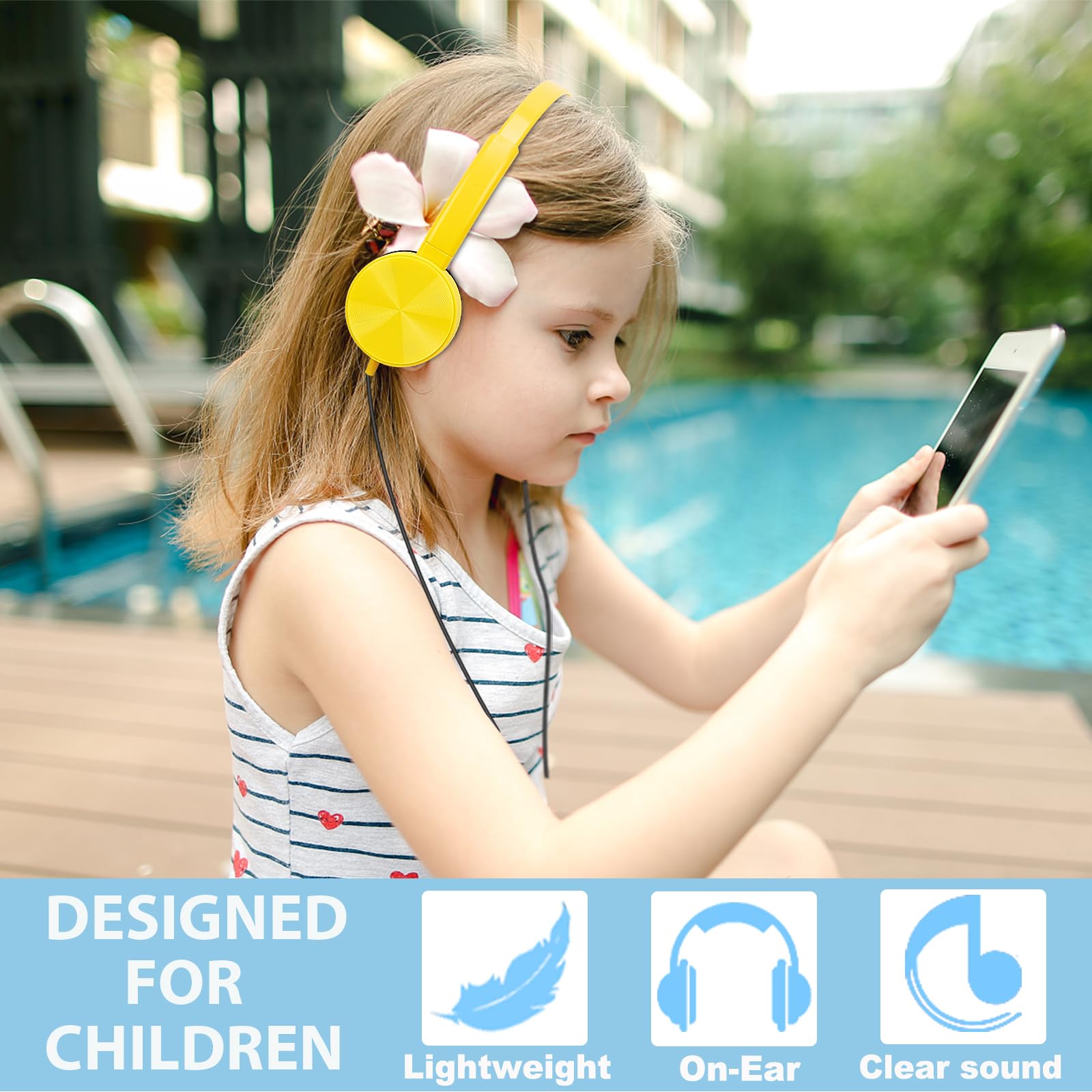 8 Pack Kids Headphones Bulk for Classroom - Durable School Headphones for Students, Children & Teens - 8 Mixed Colors - Perfect for Classroom Learning, Online School & Homeschooling