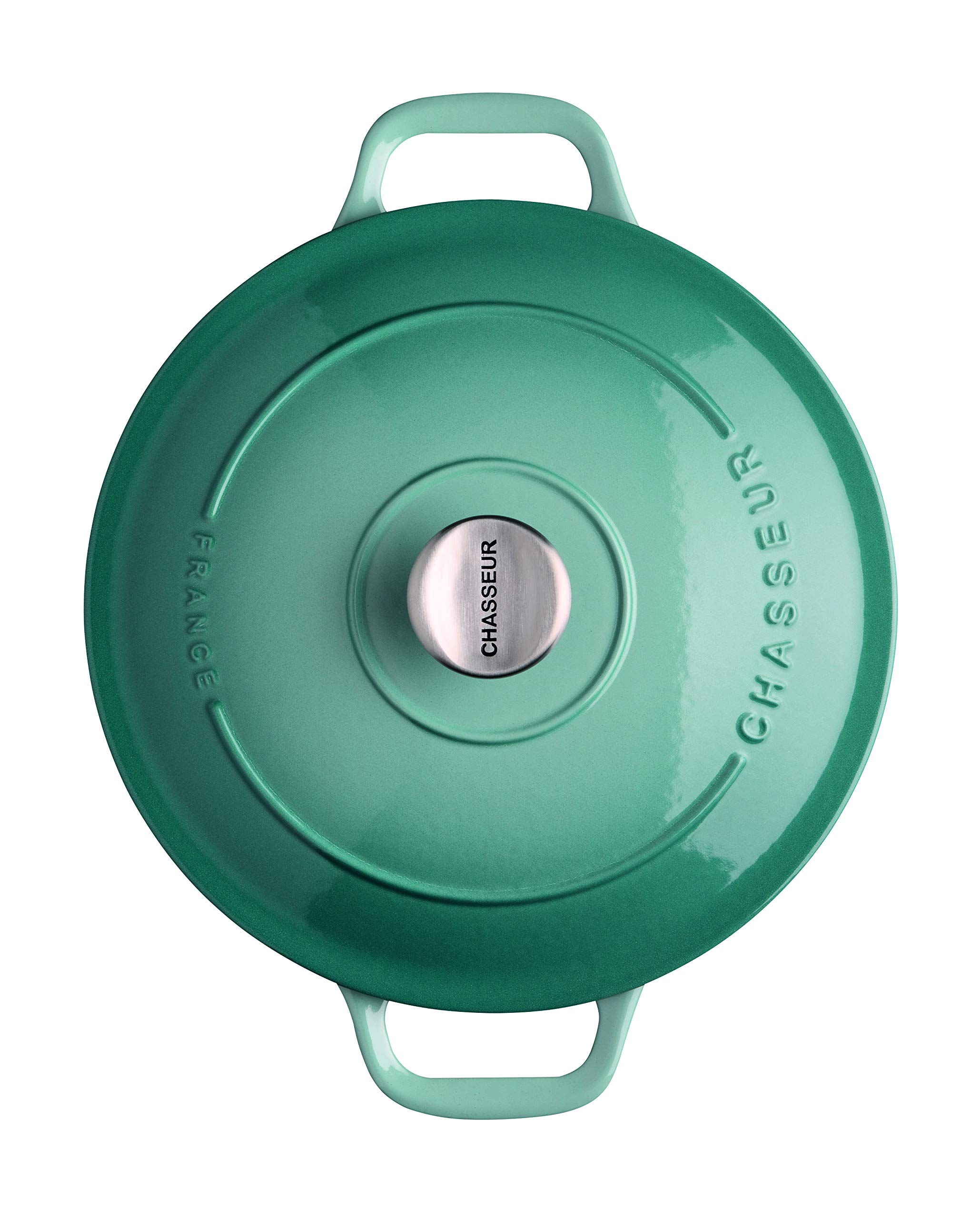 Premium French Enameled Cast Iron Round Dutch Oven - 2.6 Quart (2.5L) Capacity in Elegant Quartz Blue - Perfect for Braising, Stewing & Baking - Ideal for Home Chefs & Gourmet Cooking