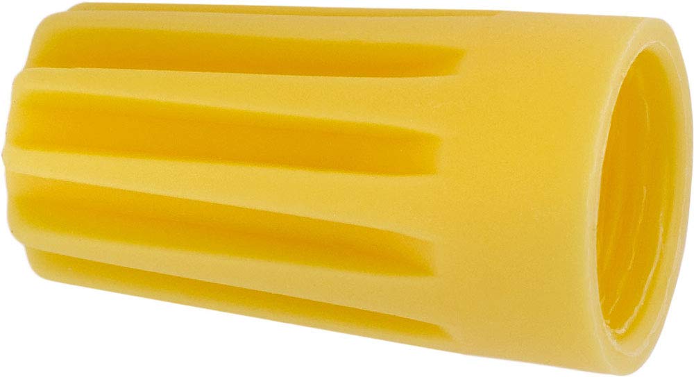 100 Pack Yellow Twist-On Wire Connectors - Electrical Wire Nuts for Secure Connections - Ideal for Home Wiring, DIY Projects, and Electrical Repairs
