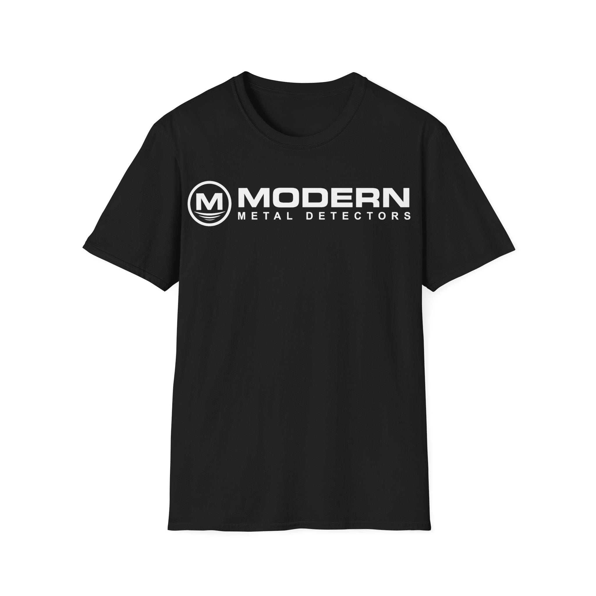 Modern Metal Detector Enthusiast T-Shirt - Black | Perfect for Treasure Hunting & Outdoor Adventures
