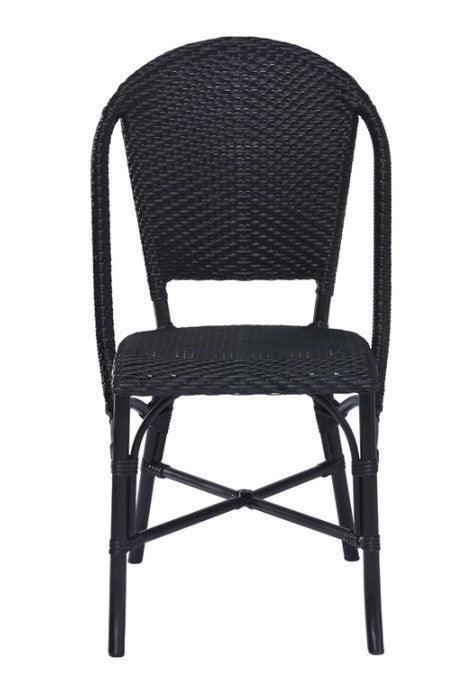 AluRattan™ Bistro Style Side Chair - Lightweight Outdoor Dining Chair with Rust-Resistant Aluminum Frame, 7 Color Options - Perfect for Patio, Garden, Cafe & Restaurant Seating