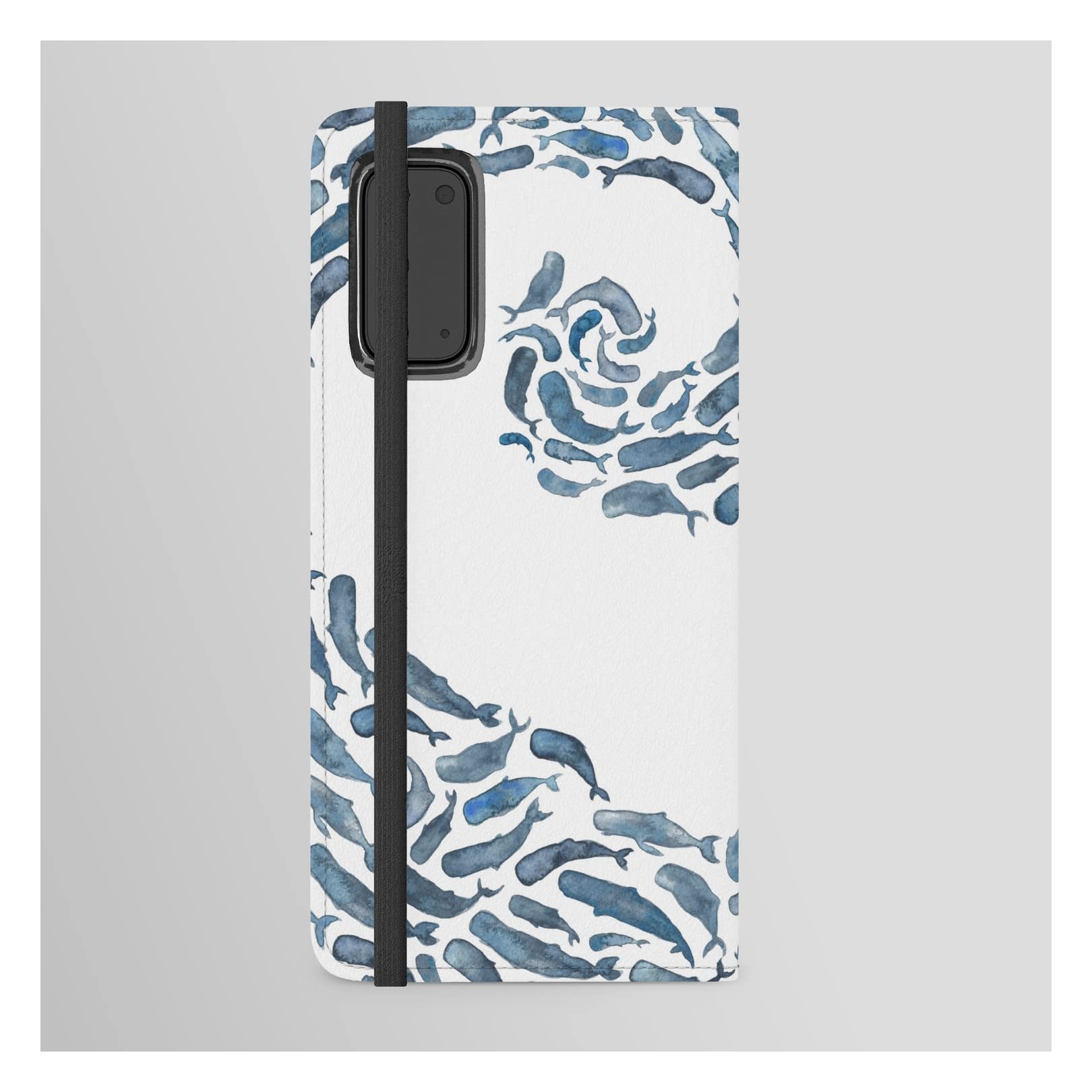 Elena O'Neill Whale Wave Art Samsung Galaxy S20 Wallet Phone Case - Stylish Protective Cover for Everyday Use & Travel