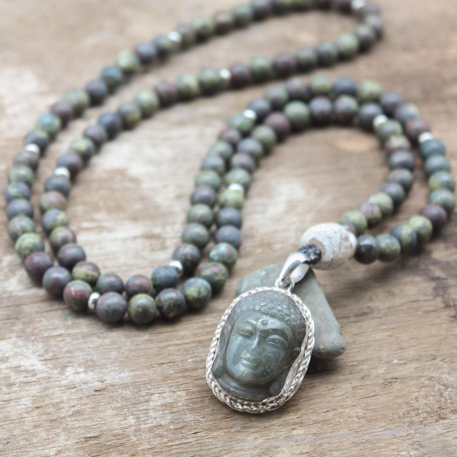 Grounding Life Force Mala Beads - Authentic Healing Gemstone Necklace for Meditation, Yoga & Spiritual Balance | Perfect for Mindfulness Practice, Energy Cleansing & Chakra Alignment