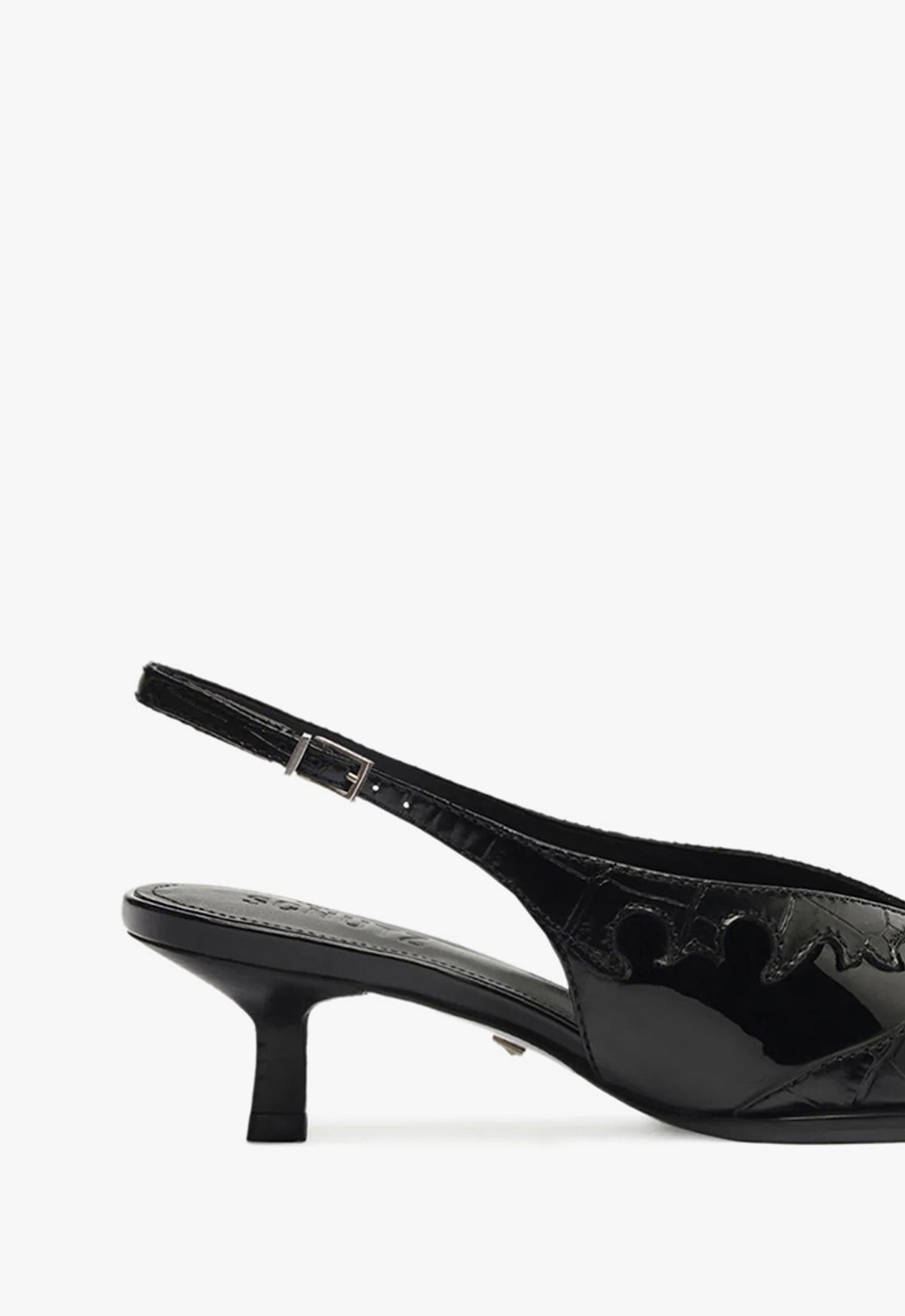 Daria Women's Slingback Patent Leather Pumps - Pointed Toe High Heel Dress Shoes for Work, Party & Special Occasions
