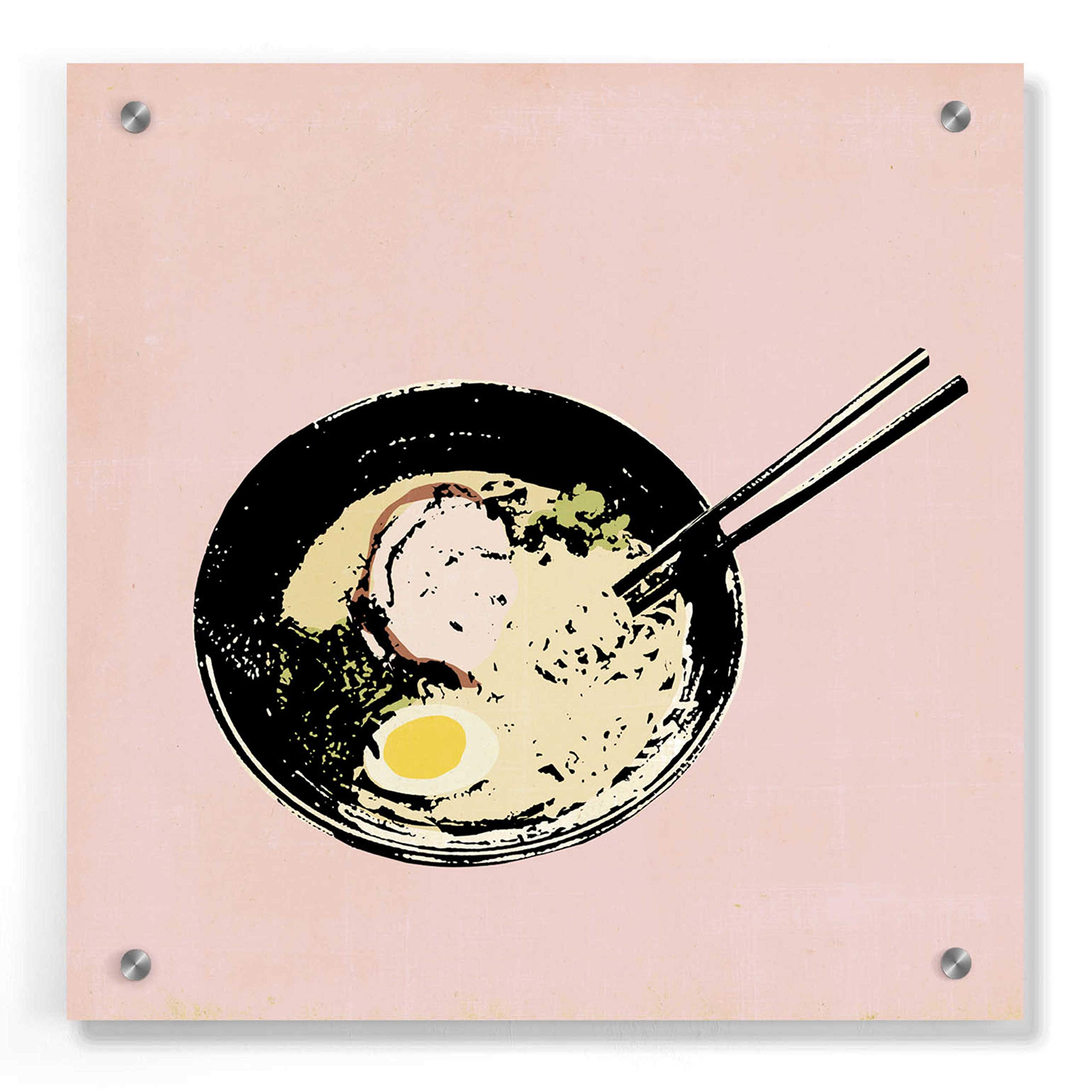 Epic Art 'Ramen Bar II' by Annie Warren - 36x36 Inch Vibrant Acrylic Glass Wall Art Painting - Modern Asian Restaurant Decor, Home Dining Room Artwork, Unique Gift for Ramen Lovers