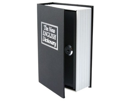 BookSafe Home Dictionary Diversion Book Safe with Key Lock - Metal Security Box for Valuables (Black, Small) | Perfect for Hiding Cash, Jewelry & Documents at Home or Office
