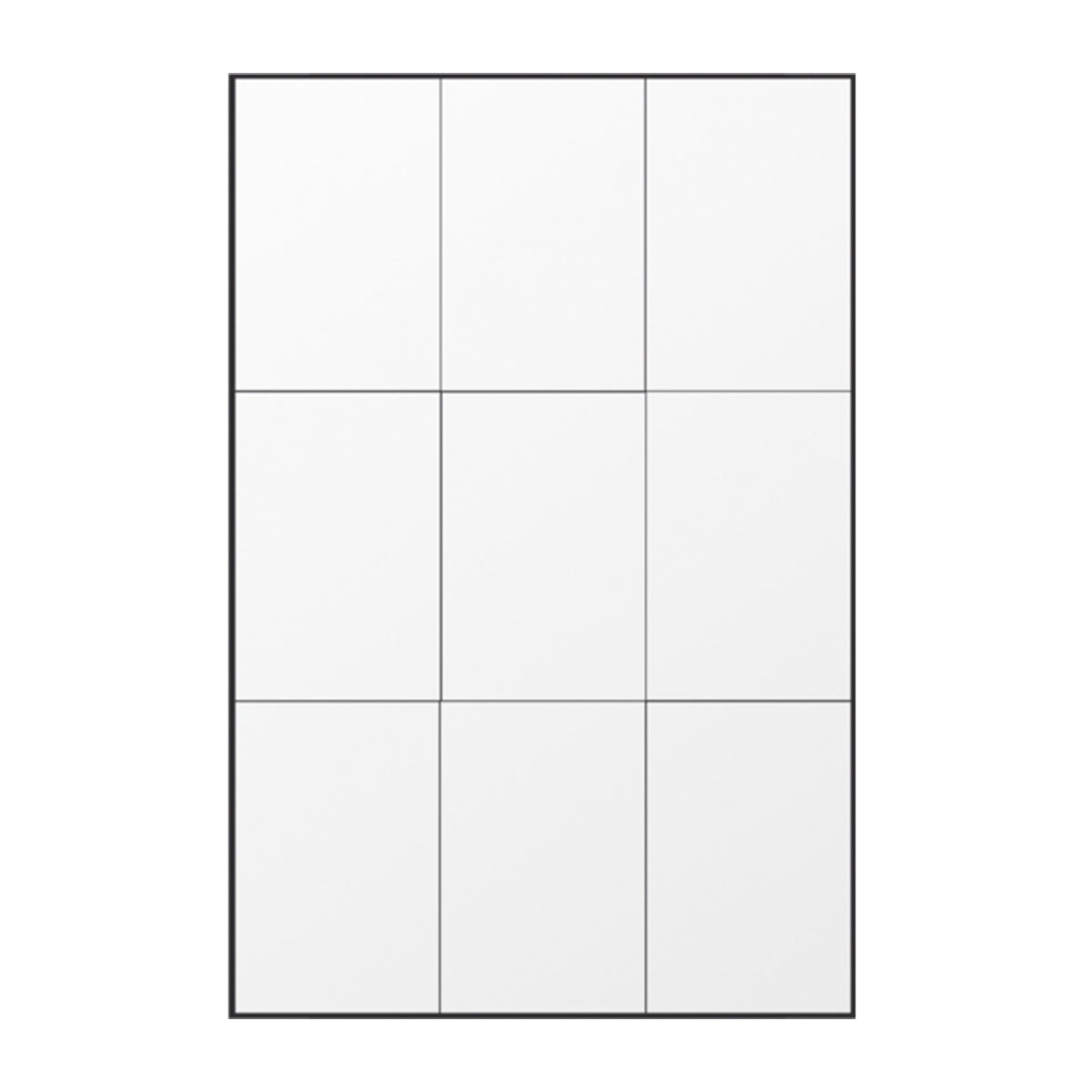 Black Loft Medium Wall Mirror - Elegant & Modern Home Decor for Bedroom, Living Room, or Entryway