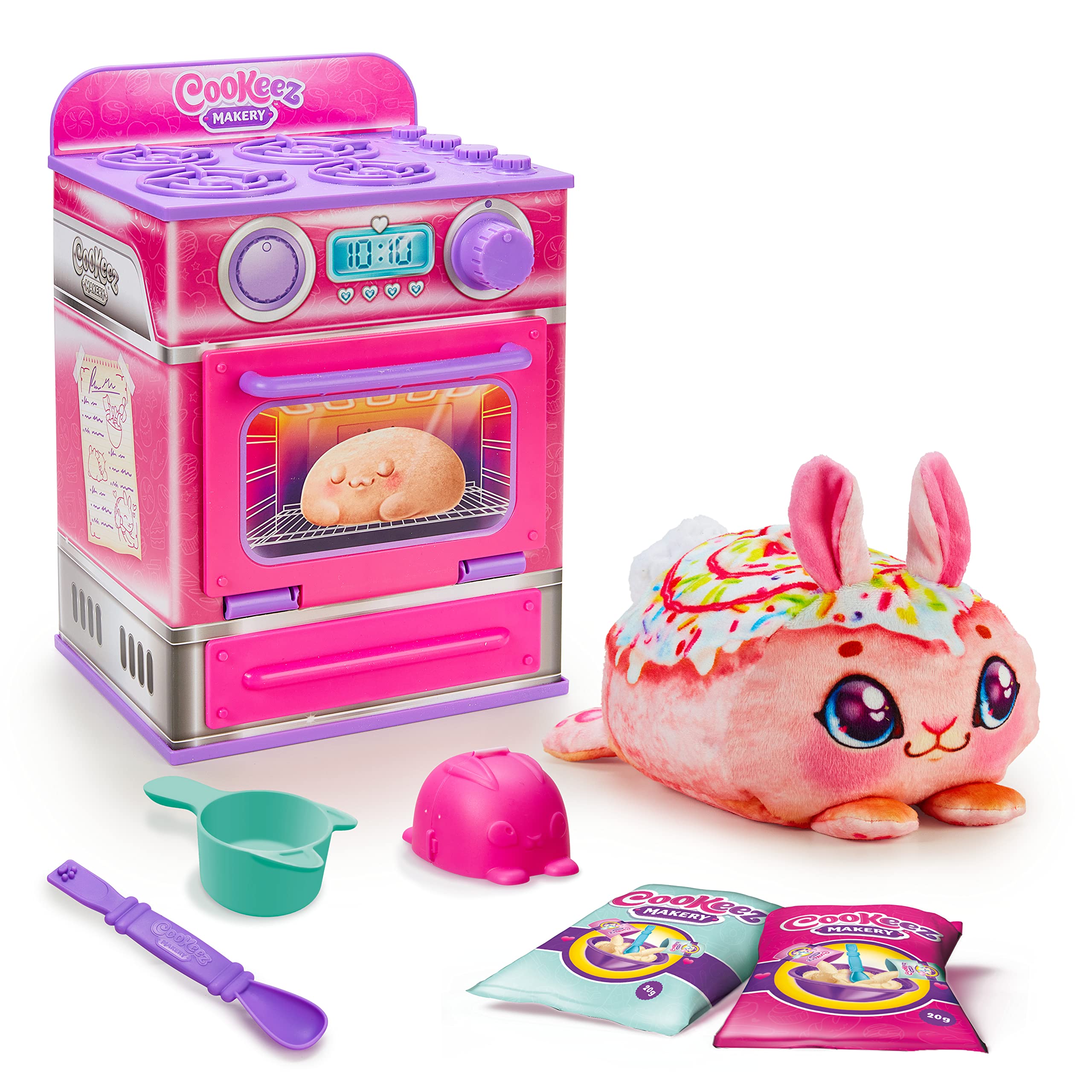 Cinnamon Treatz Oven - Mix & Bake Scented Plush Toy, Interactive DIY Stuffed Animal Kit for Kids | Fun Baking Pretend Play, Gift for Boys & Girls | Create Warm Cinnamon-Scented Friends at Home