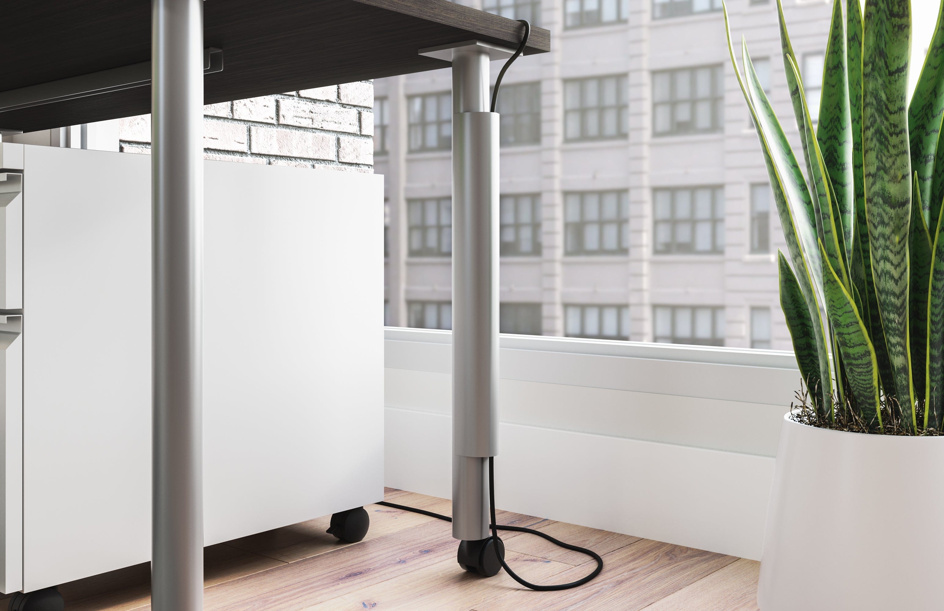 Safco JURNI 60 x 24 Inch Flip Top Table with Locking Casters [JN6024NFLPCA] - Perfect for Office, Classroom, and Home Workspace Use