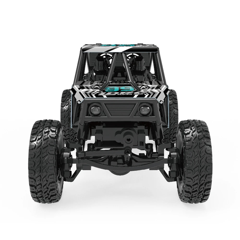 1/18 Scale LDRC 18499 4WD Remote Control Rock Crawler RC Car with Pipe Rack, LED Lights & Straight Axle - Off-Road Crawling, Trail Adventure, Backyard Racing for Adults and Kids