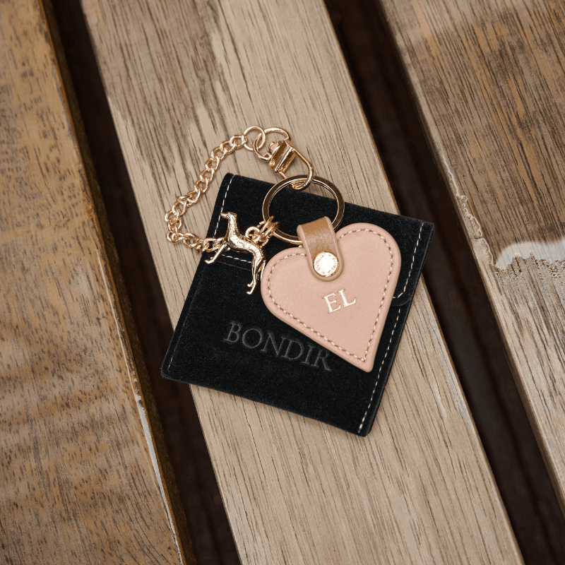 Blushwood Leather Heart Bag Charm - Elegant Handbag Accessory for Women | Perfect for Purses, Backpacks & Keychains | Valentine's Day Gift Idea