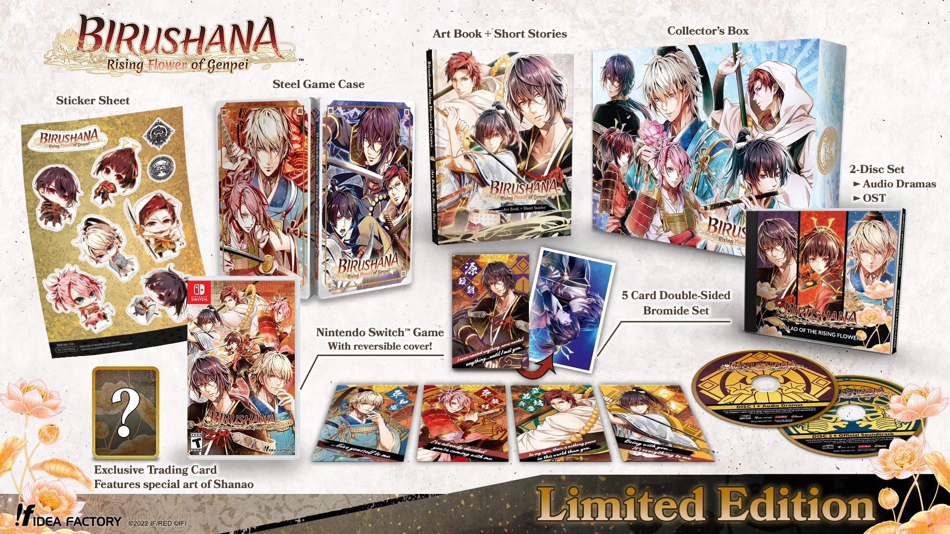 Birushana: Rising Flower of Genpei Limited Edition - Nintendo Switch Game | Historical Action RPG for Anime & Japanese Culture Fans | Perfect for Home Gaming & Travel Entertainment