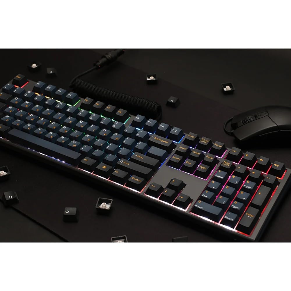 Ducky ONE 3 Pro Nazca Line Wired RGB Mechanical Keyboard - Hot-Swappable Cherry MX2A Brown Switches, 8K Polling Rate, Triple-Shot PBT Keycaps, Full Size 104-Key Layout (Black) - Perfect for Gaming, Typing & Office Work