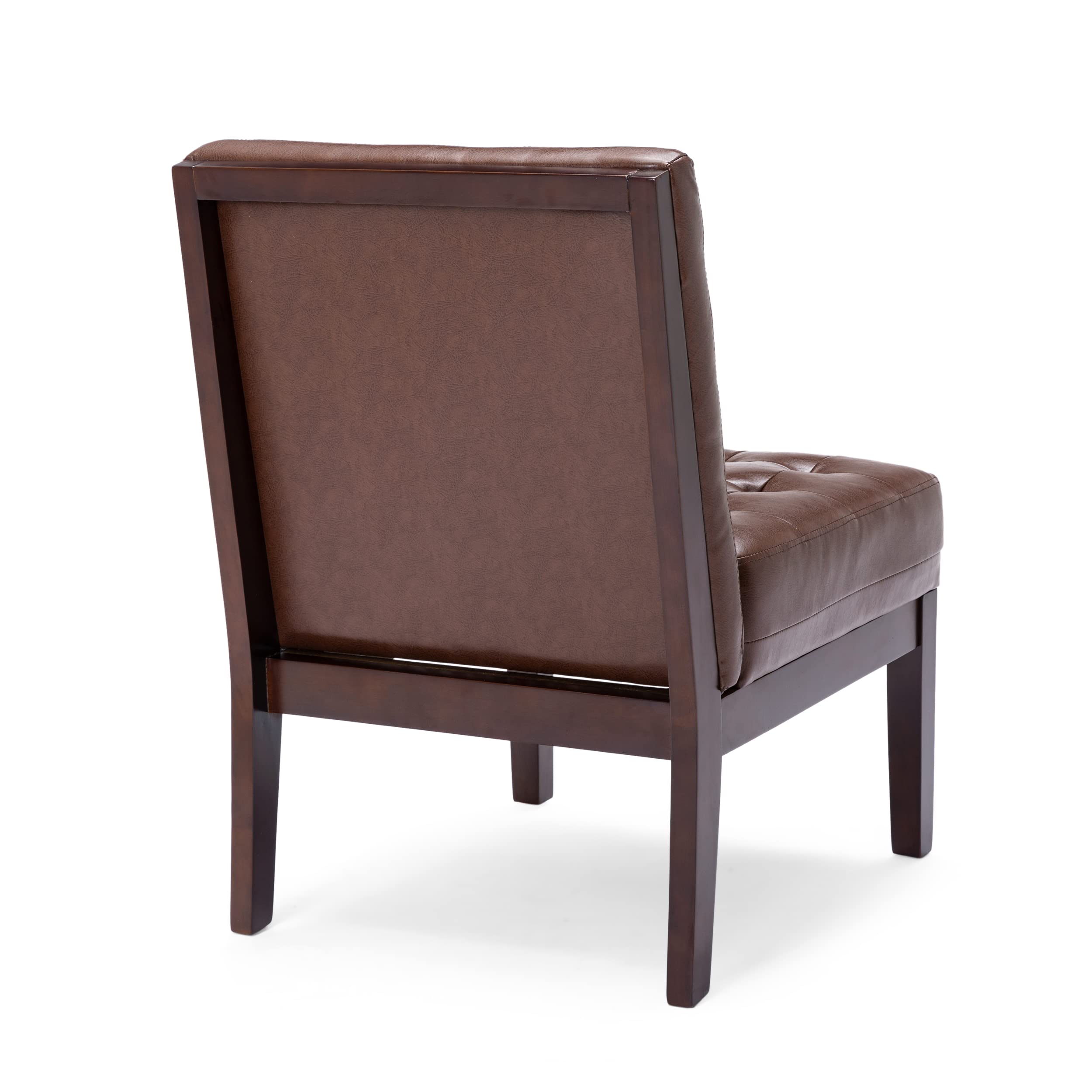 Christopher Knight Home Uintah Accent Chair - Dark Brown & Dark Espresso Upholstered Lounge Chair for Living Room, Bedroom, or Office - Comfortable Modern Seating with Sturdy Wooden Legs
