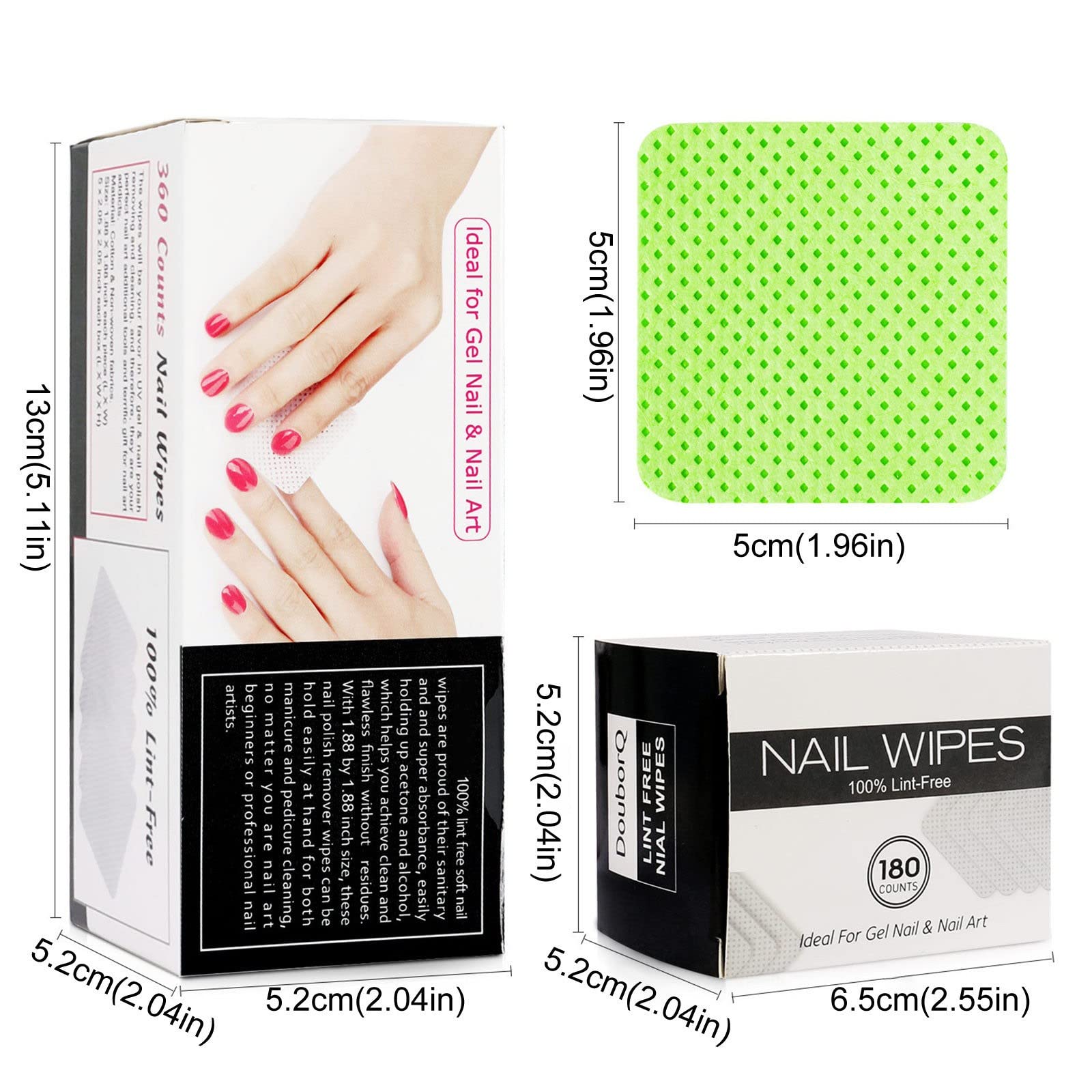 Disposable Nail Gel Remover Wipes - Lint-Free Cotton Pads for Gel Polish Removal | Gentle Fingernail & Toenail Care | Perfect for Salon, Home Manicures & DIY Nail Art