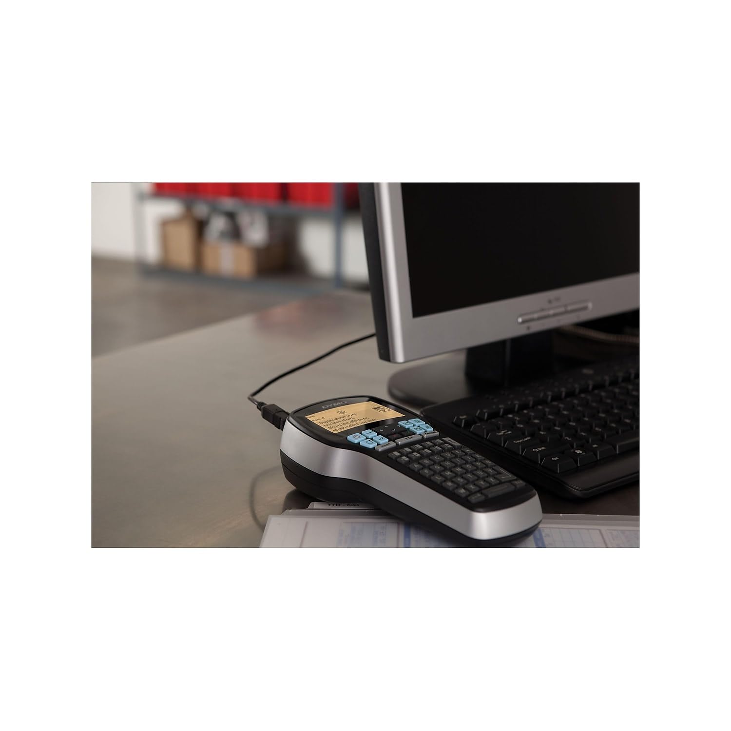 DYMO LabelManager 420P USB Label Maker with QWERTY Keyboard | Thermal Label Printer for Office, Home & Warehouse Organization | Compatible with Windows & Mac | Create Address Labels, File Folders & Barcode Stickers