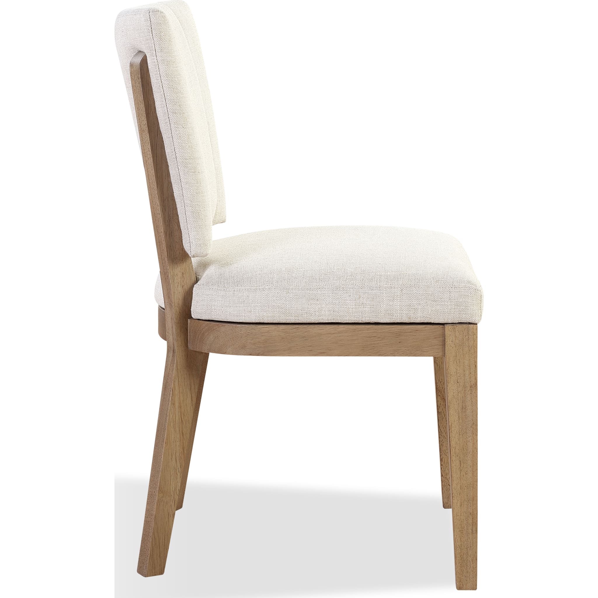 Sumner Channel Back Upholstered Dining Chair in Natural - Comfortable Modern Dining Room Chair for Kitchen, Restaurant & Home Decor