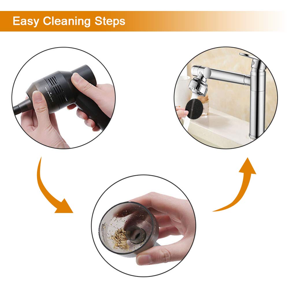 Best Cordless Mini Vacuum Cleaner - Portable USB Rechargeable for Car, Laptop, Keyboard, Sewing Machine | Powerful Dust & Hair Removal for Home, Office, Travel | Compact Desktop Crumbs Cleaner