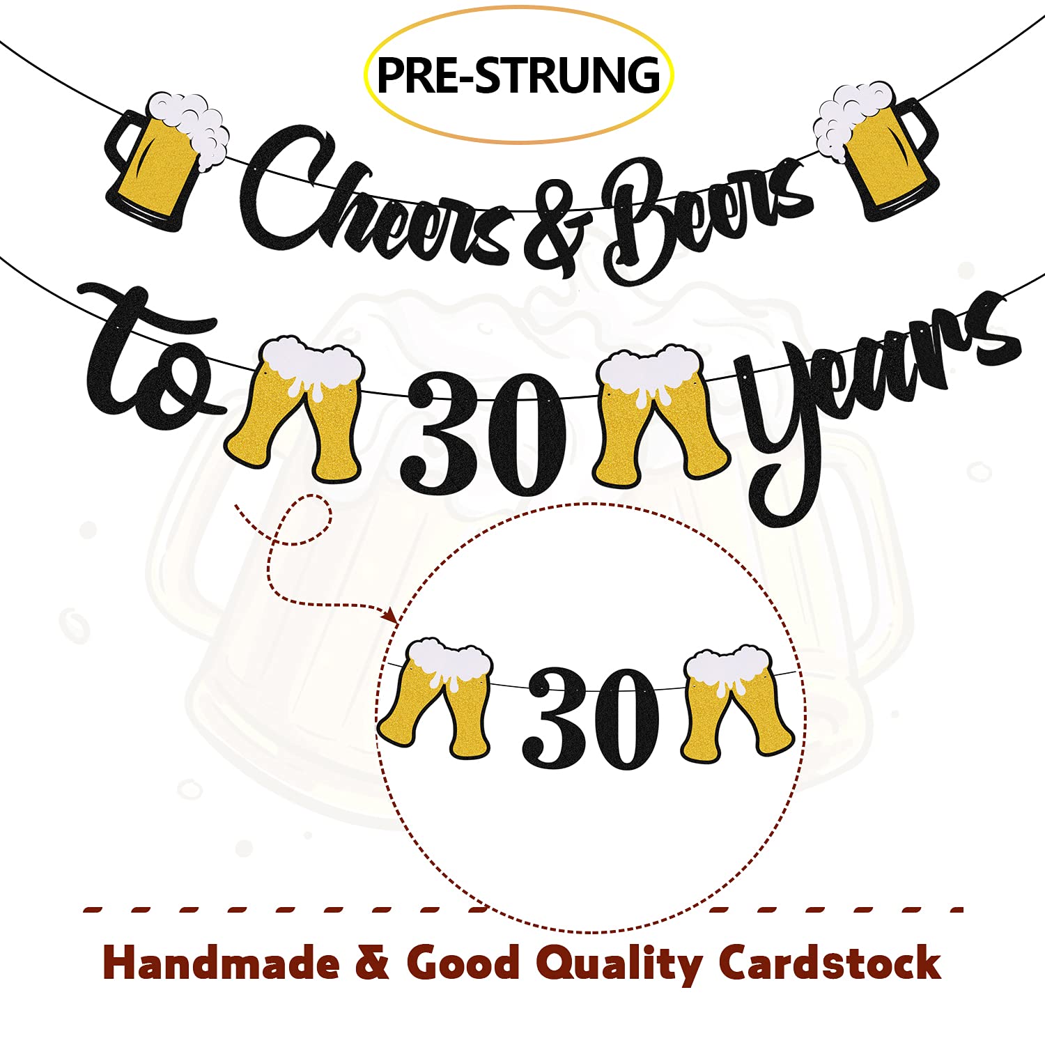 30th Birthday Decorations Set - 17Pcs Gold Balloons, Cake Topper & Banner for 30 Years Old Party Supplies | Perfect for Milestone Celebrations, Adult Birthday Parties & Anniversary Decor