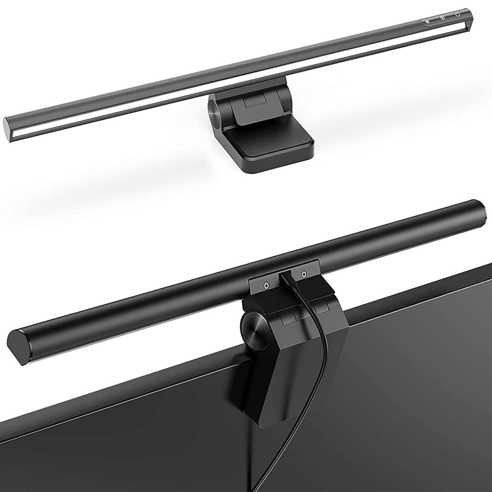 LED Monitor Light Bar with Hue Adjustment & Stepless Dimming - USB Powered Eye-Caring Desk Lamp for Computer Screens - Blue Light Free Reading Light for Office & Home Workspaces - Perfect for Night Work, Gaming, and Study Sessions