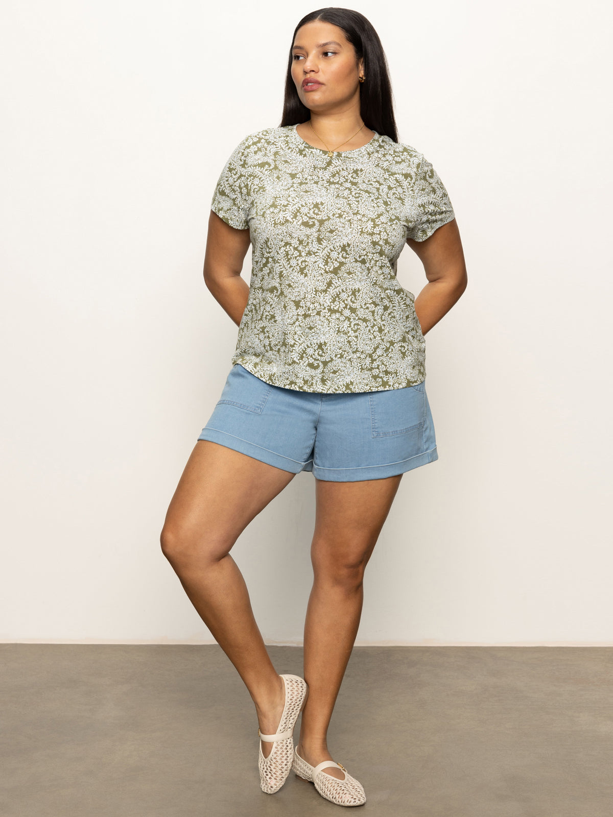 Premium Comfort Stretch Cotton T-Shirt for Women - Extended Sizes S-3XL | Soft Everyday Casual Wear for Work, Lounge & Weekend Outfits