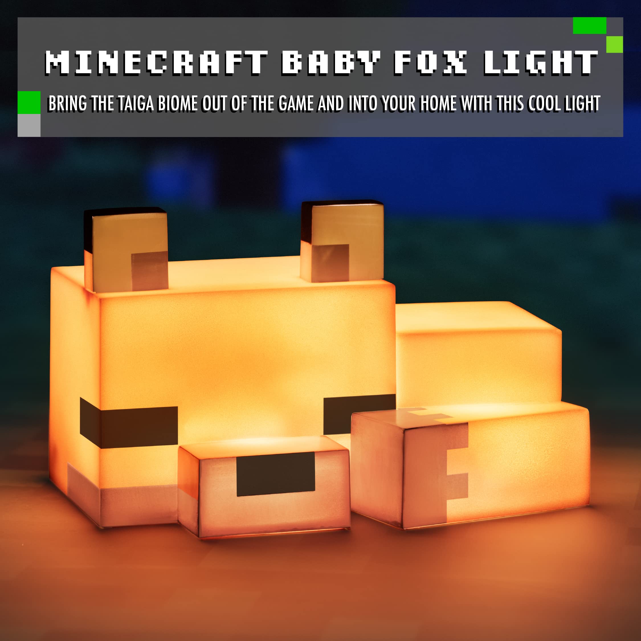 **Paladone Minecraft Cute Fox Night Light - Soft Orange Glow, Officially Licensed Desk Lamp for Gaming Room, Kids & Teen Bedroom - Perfect for Nighttime Reading & Cozy Ambiance**